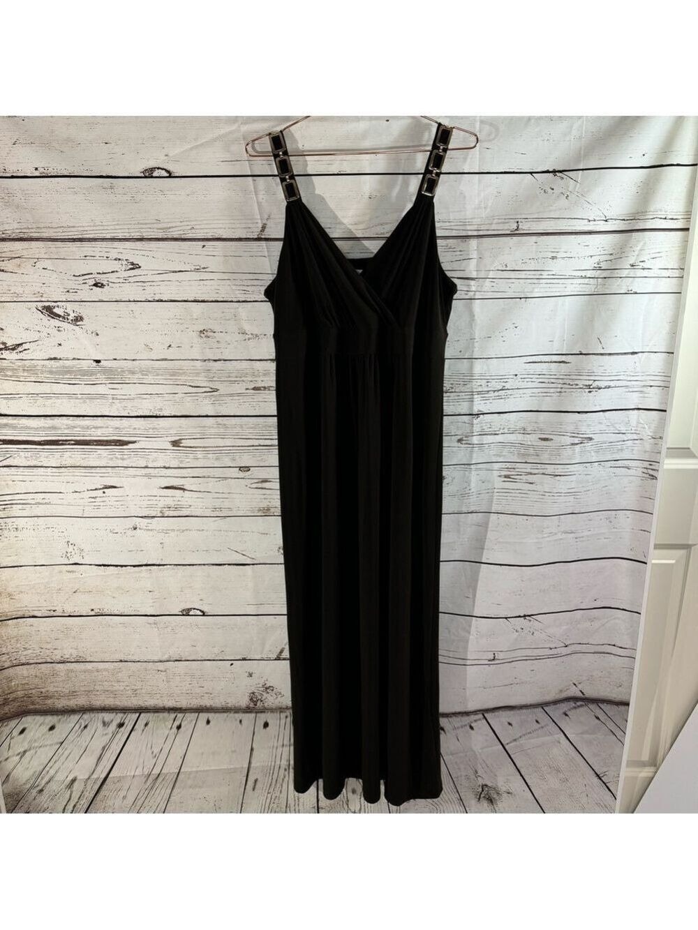 Chico’s Solid Nala Chocolate Maxi Dress Size 2 (L/12) - Picture 4 of 11